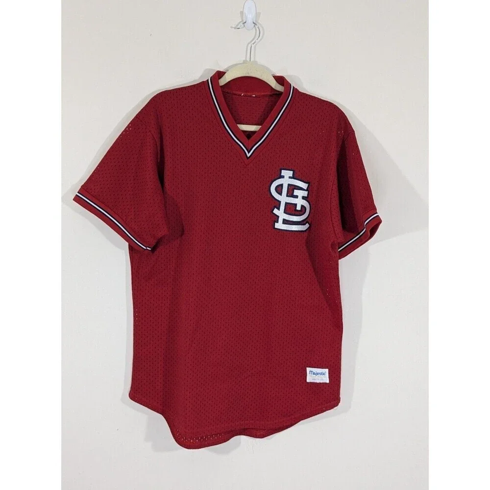 VTG Majestic Authentic ST LOUIS CARDINALS BP Pullover Mesh Jersey Mens SZ M/L
